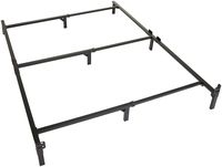 Amazon Basics 9-Leg Support Metal Bed Frame - Strong Support for Box Spring and Mattress Set - Tool-Free Easy Assembly - Queen Size Bed