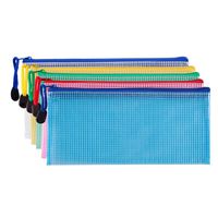 Bilipala Small Zipper Envelope Document Storage Pouch Bag Invoice Holder Organizer for Budget, Check, Pencil, 5 Counts