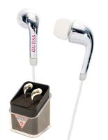 FYDELITY Stereo Ear Buds 9mm Silver Metallic Chrome| Fashion/Headphone/Earphone