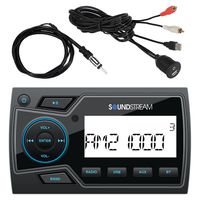 Soundstream MHU-32 2" Marine Grade Digital Media Bluetooth Receiver, Enrock Marine EKMR2 Antenna - 40 ", Enrock Universal USB 3.5MM Auxiliary Interface Mount