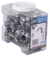 Halex 61607B EMT TWO HOLE STRAP 100/CCP, 3/4", Silver