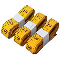 AxeSickle 120 inch Pocket Measuring Tape 300cm Double Scale Soft Tape Measure Flexible Ruler 3 Pcs for Sewing Tailor Cloth Body Measurement, Yellow.
