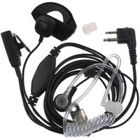 AOER Covert Acoustic Tube Earpiece Headset Mic with Finger PTT for 2pin Motorola Radio Pmr446 Pr400 Mag One Bpr40 A8 Ep450 Au1200 Etc
