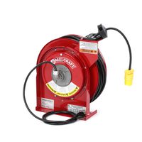 Reelcraft L-4545-123-3 Spring Driven Cord Reel with 45-Feet of 12/3 Cord and Single Outlet