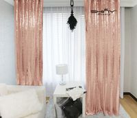 ShinyBeauty Sequin Curtain 2 Panels Glitter Backdrop 6FT Blush Sequin Backdrop 8FT Photography Background Backdrop for Pictures