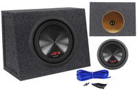 Alpine SWR-8D2 8" Inch 1000w Dual 2 Ohm Car Subwoofer+Slim Sub Enclosure Box