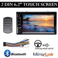 Double 2 Din 6.2 Inch Touchscreen Car Radio Stereo Support Mirror Link for iOS/Android Phone Bluetooth USB TF CD DVD Player MP3 Rear View Camera Steering Wheel Control for Ford Mustang 2005-2009