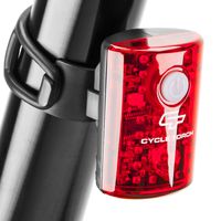 Cycle Torch USB Rechargeable Bike Tail Light, MicroBot LED Bicycle Taillight for City Commuters, Kids & Cyclists, Small Detachable Rear Bike Light Safety Red Bicycle Blinker