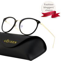 GQUEEN Fashion Blue Light Blocking Computer Glasses,Anti Glare Eye Fatigue with TR90 Frame and Metal Arm,Transparent Lens,GQ510