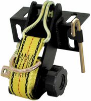 PROGRIP 198010 Truck Rack Tie Down Top Loader Strap with J-Hooks and Adapter: Black Coated, 8' x 1 1/2"