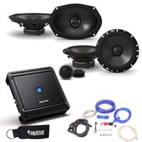 Alpine MRV-F300 4 Channel Amplifier S-S65C Component, S-S69 6X9 Coax Speakers and Wiring Kit