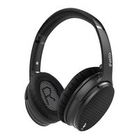 Ifecco Active Noise Cancelling Headphones, Bluetooth HiFi Over-ear Headsets with Mic and Volume Control Support 3.5mm Jack and Bluetooth Devices, Upgrade Black with case
