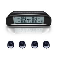 TYDO Solar Powered TPMS Wireless Tire Pressure Monitoring System 4 Sensors DIY Tire Gauge with Auto Alarm System Real-time Displays for RV Trailer, External Sensor