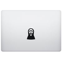 Laptop MacBook Decal - Scream face - Matte Black Skins Stickers