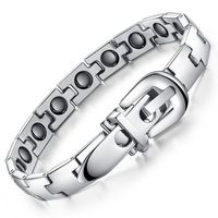 MONIYA Men's Stainless Steel Magnetic Therapy Bracelet Pain Relief for Arthritis and Carpal Tunnel