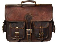 Urban Dezire 16 Inch Leather Messenger bag Shoulder Men Laptop Briefcase Vintage Satchel