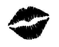 Kiss Mark Sexy Pouty Lips 5.75" ** BLACK** Vinyl Decal/Sticker Car Truck Windows Laptop Notebook