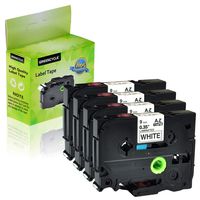 GREENCYCLE 4 PK Black on White Label Tape Compatible for Brother TZe-221 TZ 221 TZe221 TZe 221 P-Touch 9mm 8m 26.2ft PT1130 PT1160 PT1170 PT1700 PT1750 PT1760 PT530 PT550