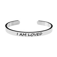 Women's Bangle Bracelet Inspirational Engraved Stainless Steel Jewelry Graduation Journey Gifts