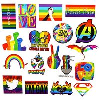 100 Pack Rainbow Stickers for Laptop, Gay Pride Colorful Rainbow Stickers for Water Bottle Bicycle Car Bumper Planner Skateboard Snowboard Fridge