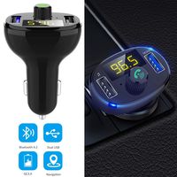 EEEKit Bluetooth FM Transmitter, Wireless in-Car Radio Transmitter, Universal QC 3.0 USB Charging Ports Car Charger, Hands Free Calling, TF Card Support, for Cellphone, Samsung and Other Smartphones