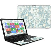 MightySkins Skin Compatible with HP 15t Laptop 15.6" (2017) - Blue Seashells | Protective, Durable, and Unique Vinyl Decal wrap Cover | Easy to Apply, Remove, and Change Styles | Made in The USA