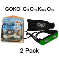 2 pack Zoom in Binocular Glasses - Green. Telescope lenses, zoom in for sports,concerts,boating,etc