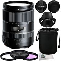 Tamron 28-300mm f/3.5-6.3 Di VC PZD Lens for Canon 5PC Accessory Kit. Includes Manufacturer Accessories + 3PC Filter Kit (UV-CPL-FLD) + More - International Version (No Warranty)