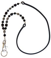Beaded Fashion Women's Universal Lanyard 34", Strong, Light Weight Silicone Strap, Can Hold Cell Phones, Water Proof Pouch or Multiple Keys and ID's
