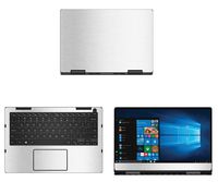 decalrus - Protective Decal for Dell Inspiron i7386 / 7386 (13.3" Screen) Laptop Silver Texture Brushed Aluminum Skin Skins Decal wrap BAdellInspiron13_I7386Silver