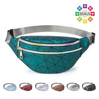 Fanny Packs for Women Men, Cute Fanny Pack for Kids Teens Girls Boys, Fashion Waterproof Waist Pack with Multi-Pockets Adjustable Belt, Casual Bag Bum Bags Hip Pouch (Agate Green Fashion Fanny Pack)
