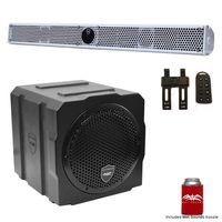 Wet Sounds Package - White Stealth 10 Ultra HD Sound Bar w/Remote and AS-8 8" 350 Watt Powered Stealth Subwoofer
