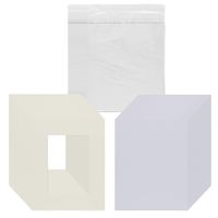 Pack of 25 8x10 Picture Mats Pre Cut for 5x7 Photos or Art, Cream Core Bevel, Set Includes Backing Board & Sealed Bags - Cream