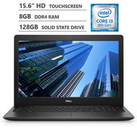 2019 Newest Dell Inspiron 15 15.6" HD LED-Backlit Touchscreen Laptop, Intel Core i3-8145U Processor up to 3.90GHz, 8GB RAM, 128GB Solid State Drive, HDMI, Wireless-AC, Bluetooth, Windows 10, Black