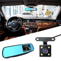 Open World Dual Lens HD Dash Video Recorder Rearview Mirror Car Camera Vehicle DVR 1080P