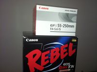 Canon EOS T3i 600D Rebel SLR Digital Camera with Canon 18-55mm IS Lens and Canon 55-250mm IS Lens