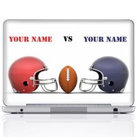 Meffort Inc Personalized Laptop Notebook Notebook Skin Sticker Cover Art Decal, Customize Your Name (13 Inch, Football A)