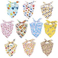MEWTOGO 10 Pack Dog Bandanas - Washable and Reversible Triangle Cotton Dog Bibs Scarf Assortment Suitable for Puppy Small and Medium Pet