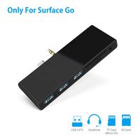 Surface Go Docking Station, USB C HDMI Adapter for Surface Go, Cateck 6-in-1 USB C Hub Adapter Dongle with 3 USB 3.0 Ports, 3.5mm Earphones Jack,SD/TF Card Reader for Surface Go