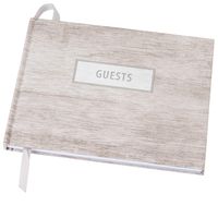 Wedding Guest Book 9"x7" (Grey Wood)