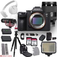Sony a7 III Full-Frame Mirrorless Camera and FE 24-240mm Lens + Sony Headphones Bundle with Professional Accessory Kit