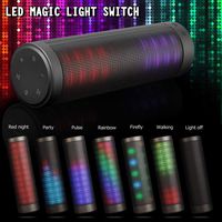 [Upgraded] Portable Bluetooth Light Speakers - LUOOV Hi-Fi Portable Wireless Bluetooth Light up Speakers with 6 Pulse Colorful LED Light Modes Built-in Mic Handsfree Function(Black)
