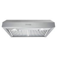 Cosmo UC30 30-in Under-Cabinet Range Hood 760-CFM with Ducted / Ductless Convertible Duct , Kitchen Over Stove Vent Light , 3 Speed Exhaust Fan , Dishwasher-Safe Permanent Filter ( Stainless Steel )