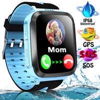 iFunplus Kids Waterproof Smartwatch Phone Girls Boys with GPS Tracker Two Way Call SOS 1.44" HD Touch Screen Camera Voice Chat Game Flashlight Alarm Clock Cellphone Gizmo Watch Learning Toys