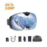 OhO Camera Ski Goggles, Anti-Fog Snowboard Goggles with UV400 Protection Dual Ski Lens, 4K WiFi and 24MP Adjusted Action Camera, Low Temperature Working Battery