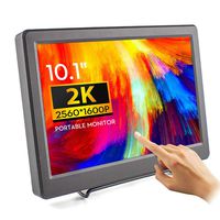 ELECROW 2K Portable Monitor 10.1 Inch Touchscreen IPS Display 2560x1600 Resolution with HDMI DP Port Build-in Speakers VESA Mount for Raspberry Pi B+/2B/3B Windows 7/8/10