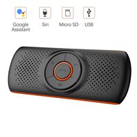 Bluetooth Handsfree Car Speaker, Upgraded Wireless in-Car Speakerphone Visor Clip Stereo Music Player Car Kit for Handsfree Talking and GPS Broadcast, TF Card Play/Siri/Google Assistant Supported