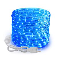 Brizled 18ft 216 LED Rope Lights, 120V UL Listed Plugin Rope Lights Connectable with Clear PVC Tube, Indoor/Outdoor Decorative Rope Lighting for Backyards, Garden, Patio, Christmas, Blue