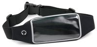DURAGADGET Sports Waist Pouch - Compatible with The AGPtEK A02 MP3 Player - in Black