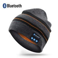 RQN Bluetooth Hat Wireless Music Soft Hat Warm Beanie with Stereo Headphone Speaker Wireless Mic Hands-Free Suits for Men Women Fitness Winter Outdoor Sports Christmas Birthday Gift (Strips)